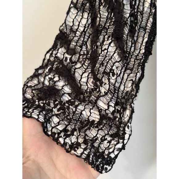 Passion Concepts Women’s Zebra Print Blazer Size Medium Lace Sequin Overlay Glam - Picture 7 of 12